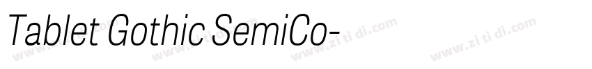 Tablet Gothic SemiCo字体转换